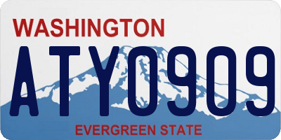 WA license plate ATY0909