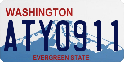 WA license plate ATY0911