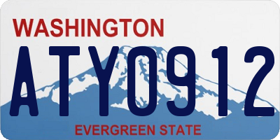 WA license plate ATY0912