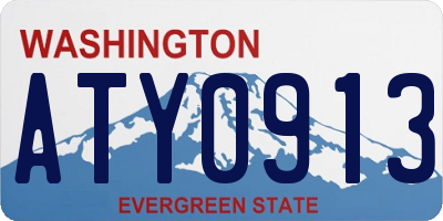 WA license plate ATY0913