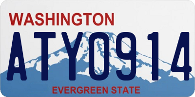 WA license plate ATY0914