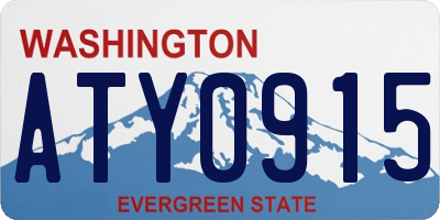 WA license plate ATY0915