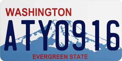WA license plate ATY0916