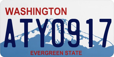 WA license plate ATY0917