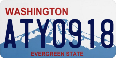 WA license plate ATY0918