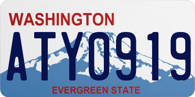 WA license plate ATY0919