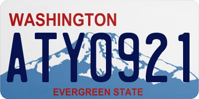 WA license plate ATY0921