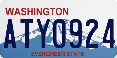 WA license plate ATY0924