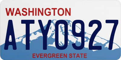WA license plate ATY0927