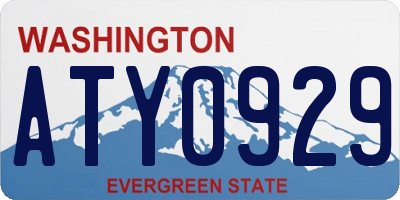 WA license plate ATY0929