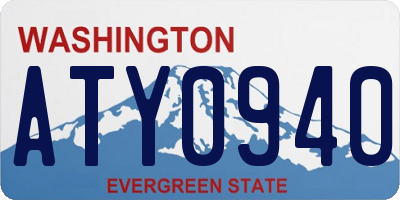 WA license plate ATY0940
