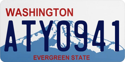 WA license plate ATY0941