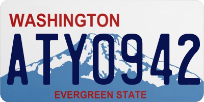 WA license plate ATY0942