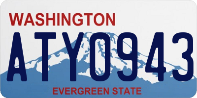 WA license plate ATY0943