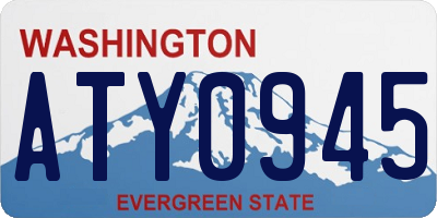 WA license plate ATY0945