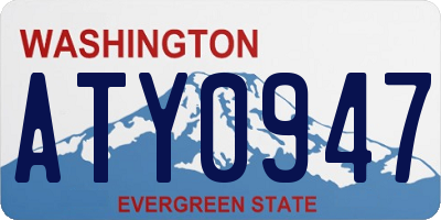 WA license plate ATY0947