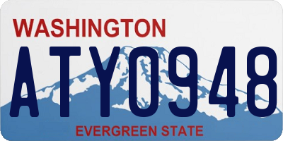WA license plate ATY0948
