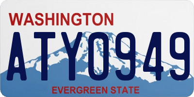 WA license plate ATY0949