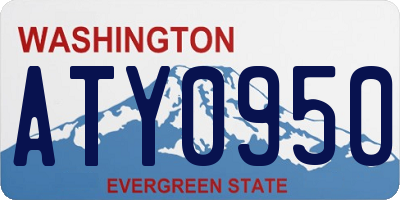 WA license plate ATY0950