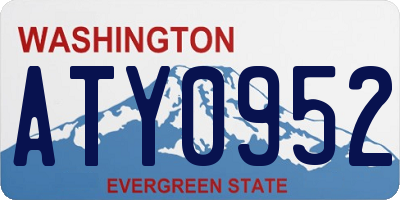 WA license plate ATY0952