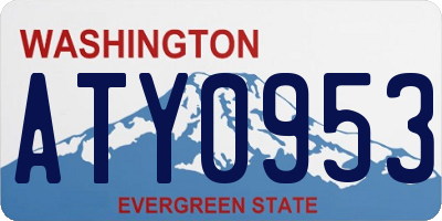 WA license plate ATY0953