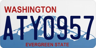 WA license plate ATY0957
