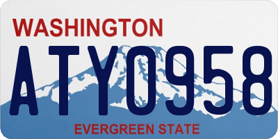 WA license plate ATY0958