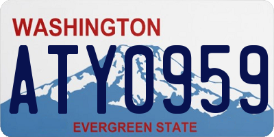 WA license plate ATY0959