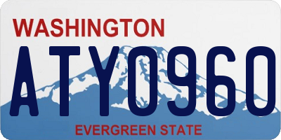 WA license plate ATY0960