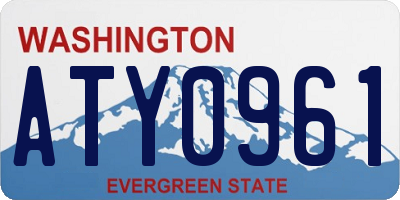 WA license plate ATY0961