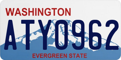 WA license plate ATY0962