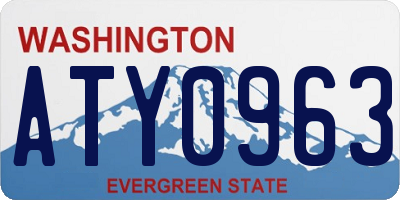 WA license plate ATY0963