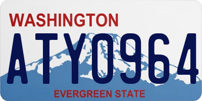 WA license plate ATY0964