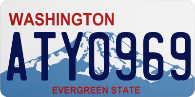 WA license plate ATY0969