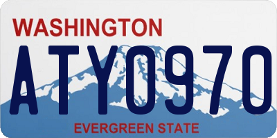 WA license plate ATY0970
