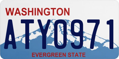 WA license plate ATY0971