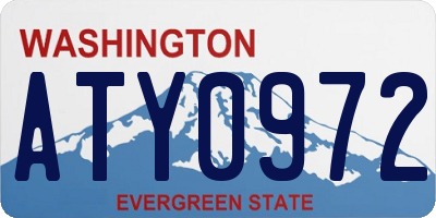 WA license plate ATY0972
