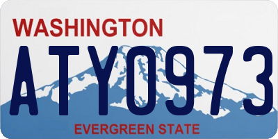 WA license plate ATY0973