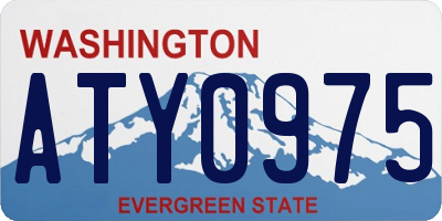 WA license plate ATY0975