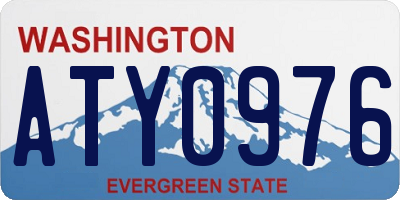 WA license plate ATY0976