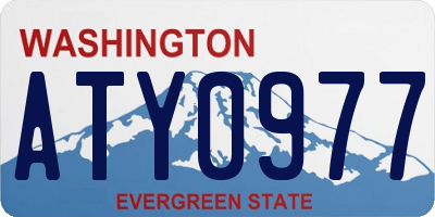 WA license plate ATY0977