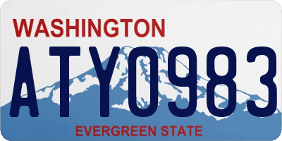 WA license plate ATY0983