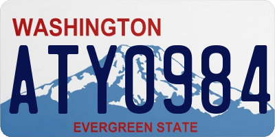 WA license plate ATY0984