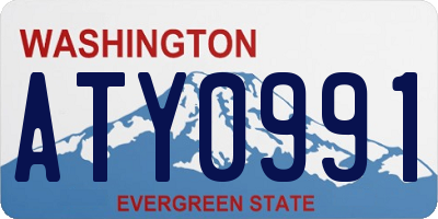 WA license plate ATY0991
