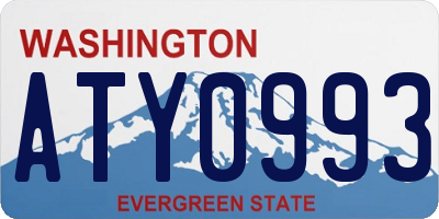 WA license plate ATY0993