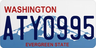 WA license plate ATY0995