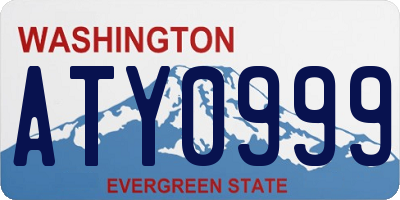 WA license plate ATY0999