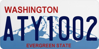 WA license plate ATY1002