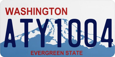 WA license plate ATY1004