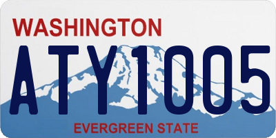 WA license plate ATY1005